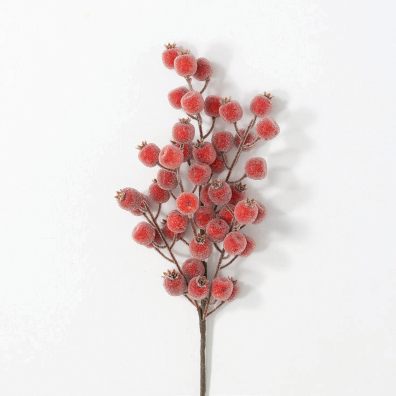Sullivan's Christmas Berry Spray, Red Faux Floral Stem for Crafting, Weddings, Home and Holiday Decoration, 24.5 Inch